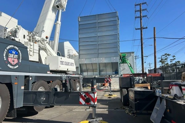 Hocker Polytechnik GmbH install - lowered by crane