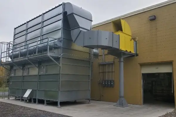 dust collection system, outside warehouse