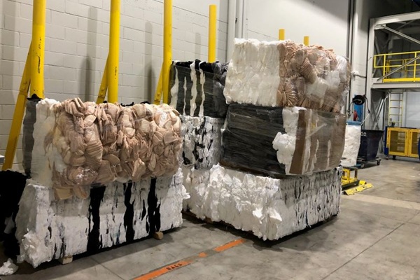 bales of production waste